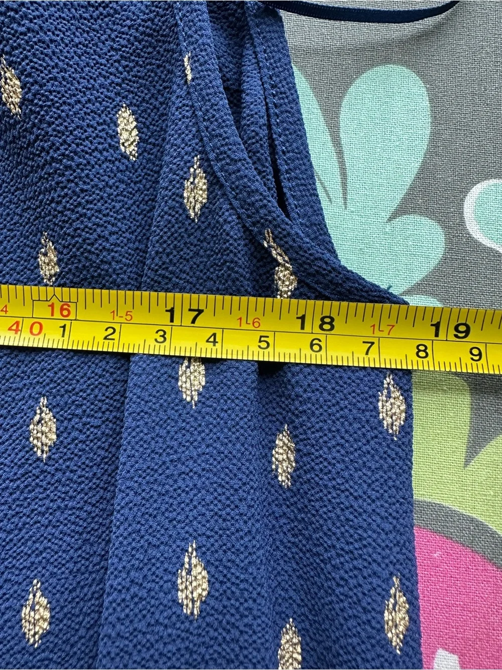Juicy Couture Navy Sleeveless Blouson Midi Dress with Gold Print
